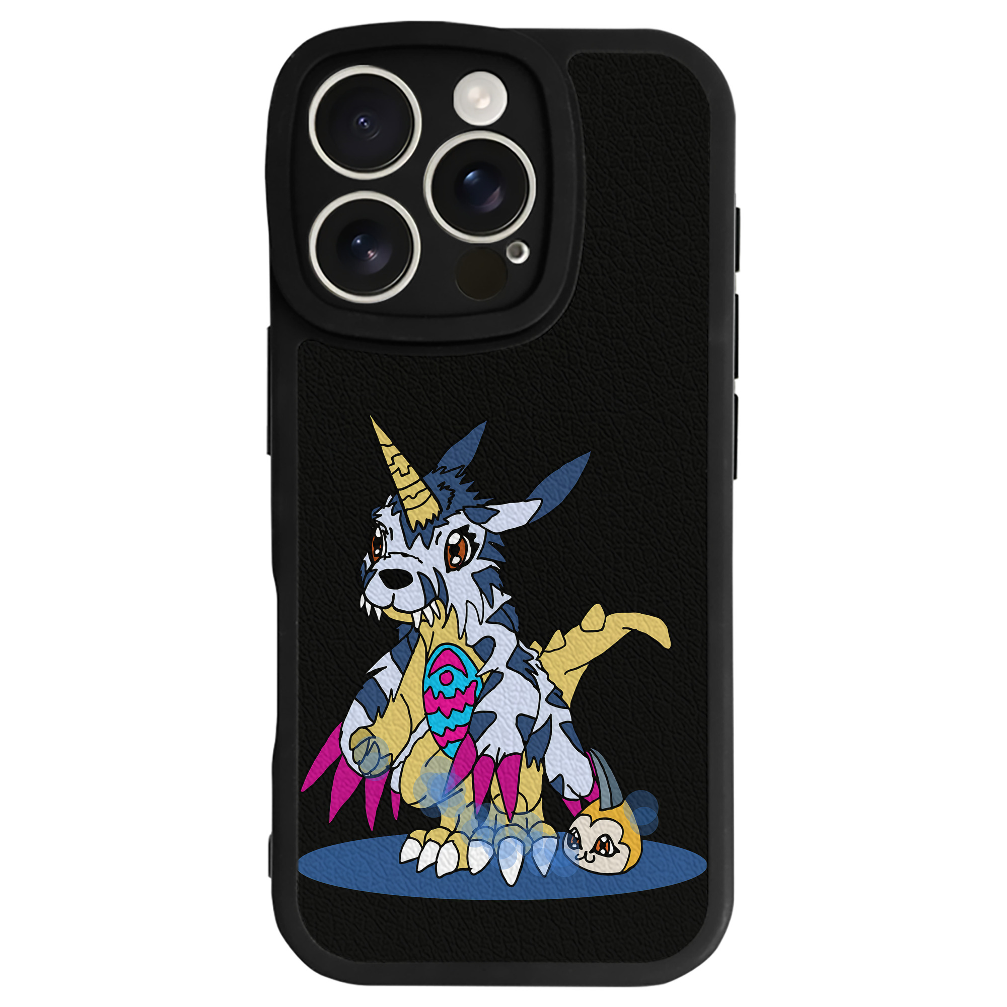 （画像用） Digimon デジタルモンスター/デジモン 【iPhone 16シリーズ対応】シリコンスマホケース（レザー調） 材質：シリコン